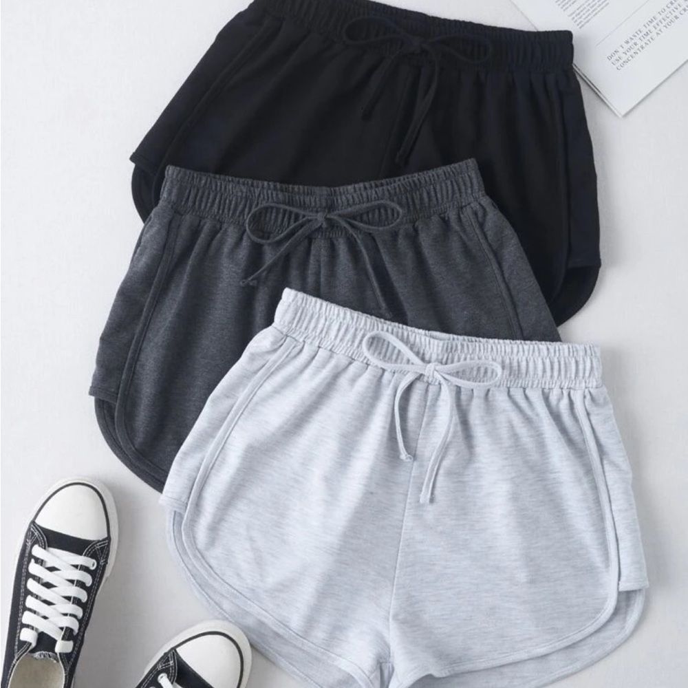 Women's Black Athletic Casual Shorts